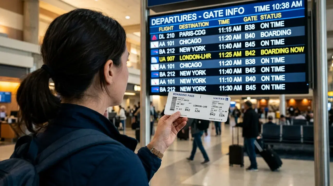 Panel de vuelos del aeropuerto: guía para entenderlo