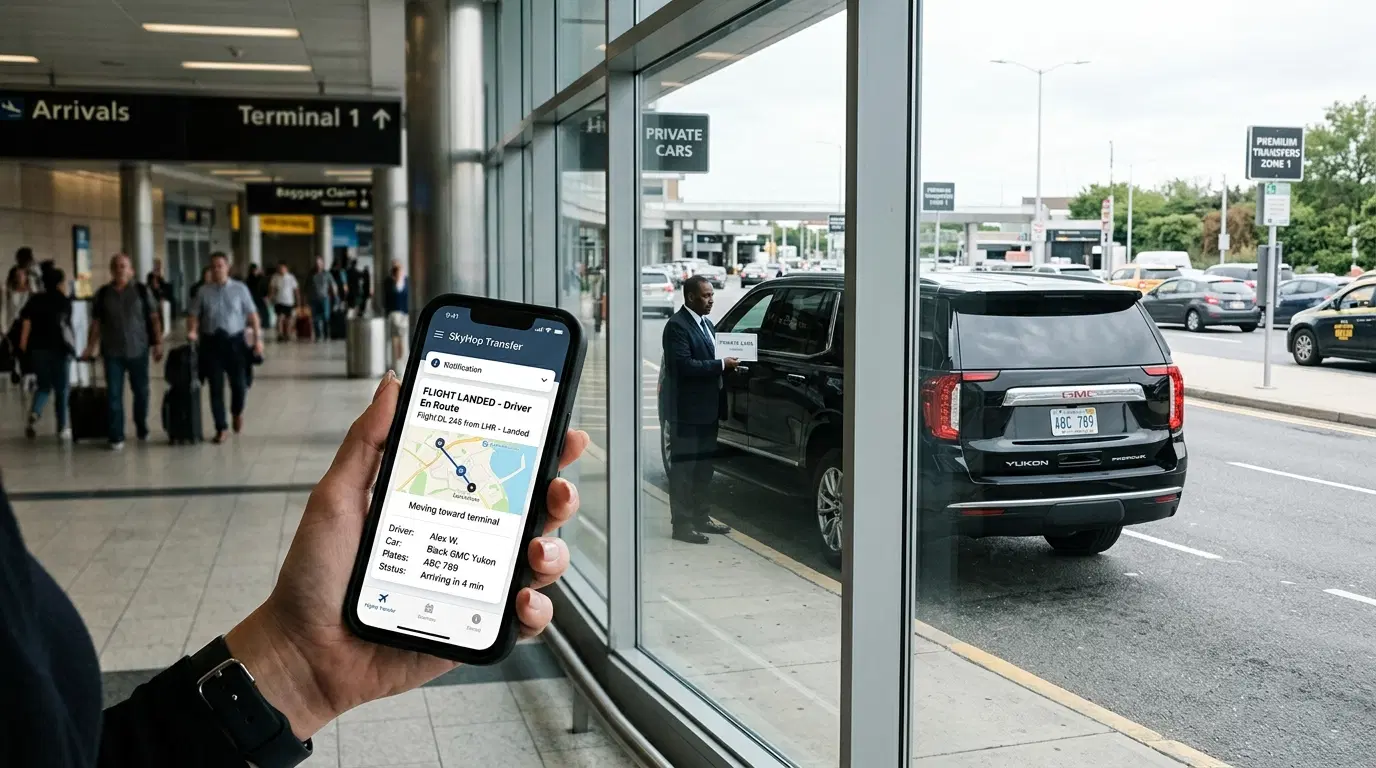 Transfer aeroporto acompanhamento voo: como funciona