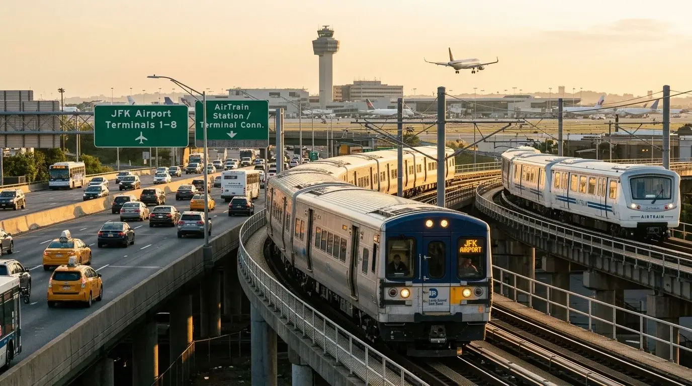 Como chegar ao aeroporto JFK de trem: LIRR, metrô e AirTrain