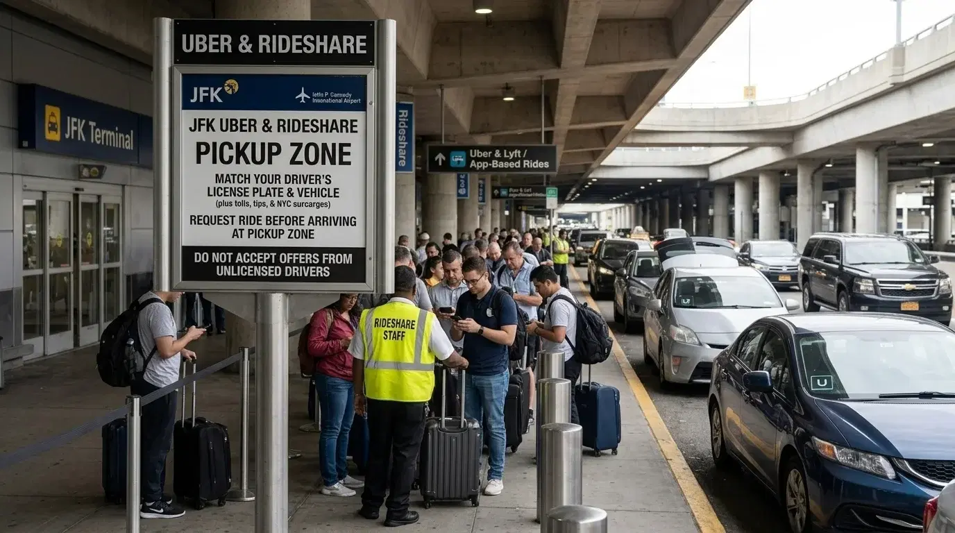 Uber en el aeropuerto JFK: puntos de recogida, esperas y precios