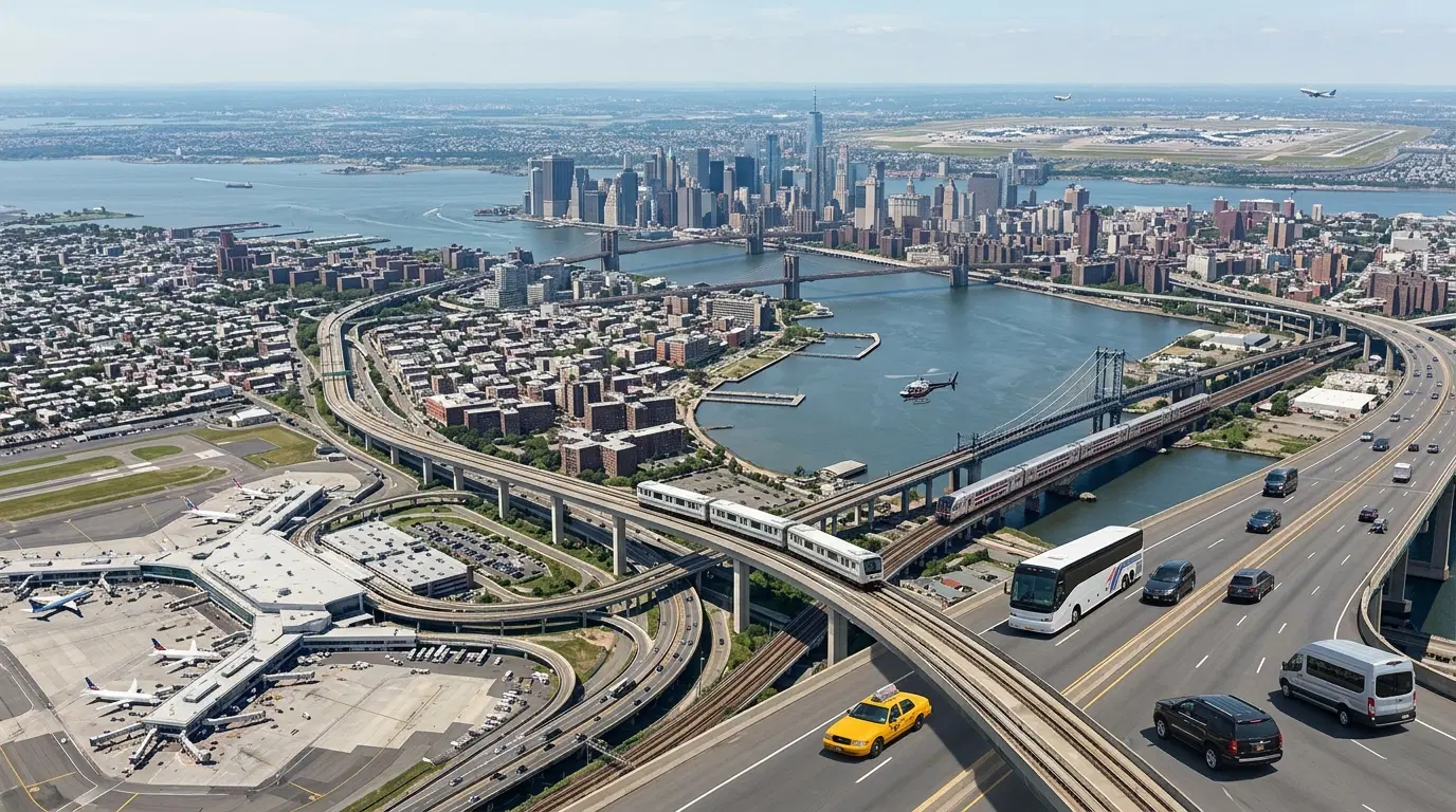 Cómo ir de JFK a Newark: tren, taxi y coche privado