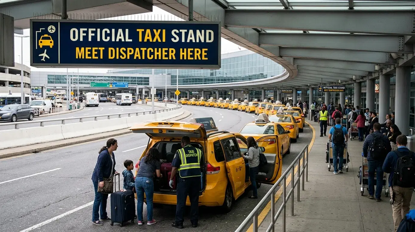 Dónde coger un taxi en el aeropuerto JFK, terminal por terminal