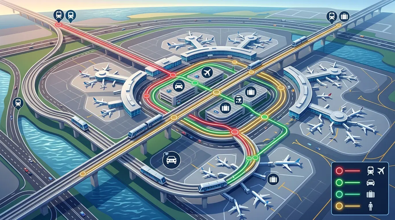 JFK AirTrain Map: Lines, Stations & Terminal Stops