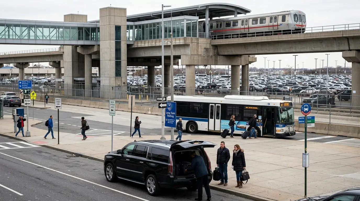 Station AirTrain Lefferts Boulevard : parking et bus