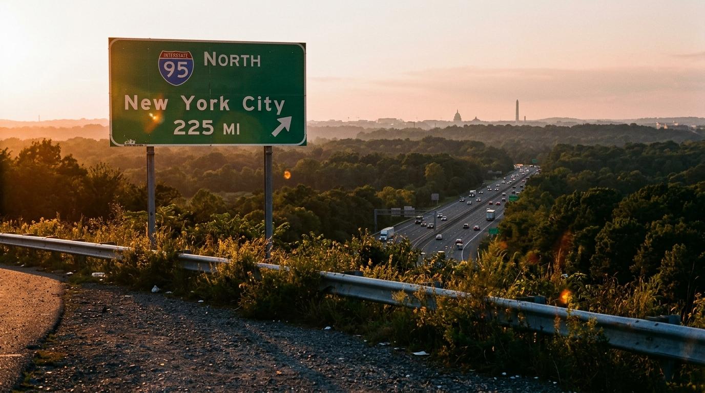 Qual a distância de Nova York até Washington DC? Distância e opções de transporte