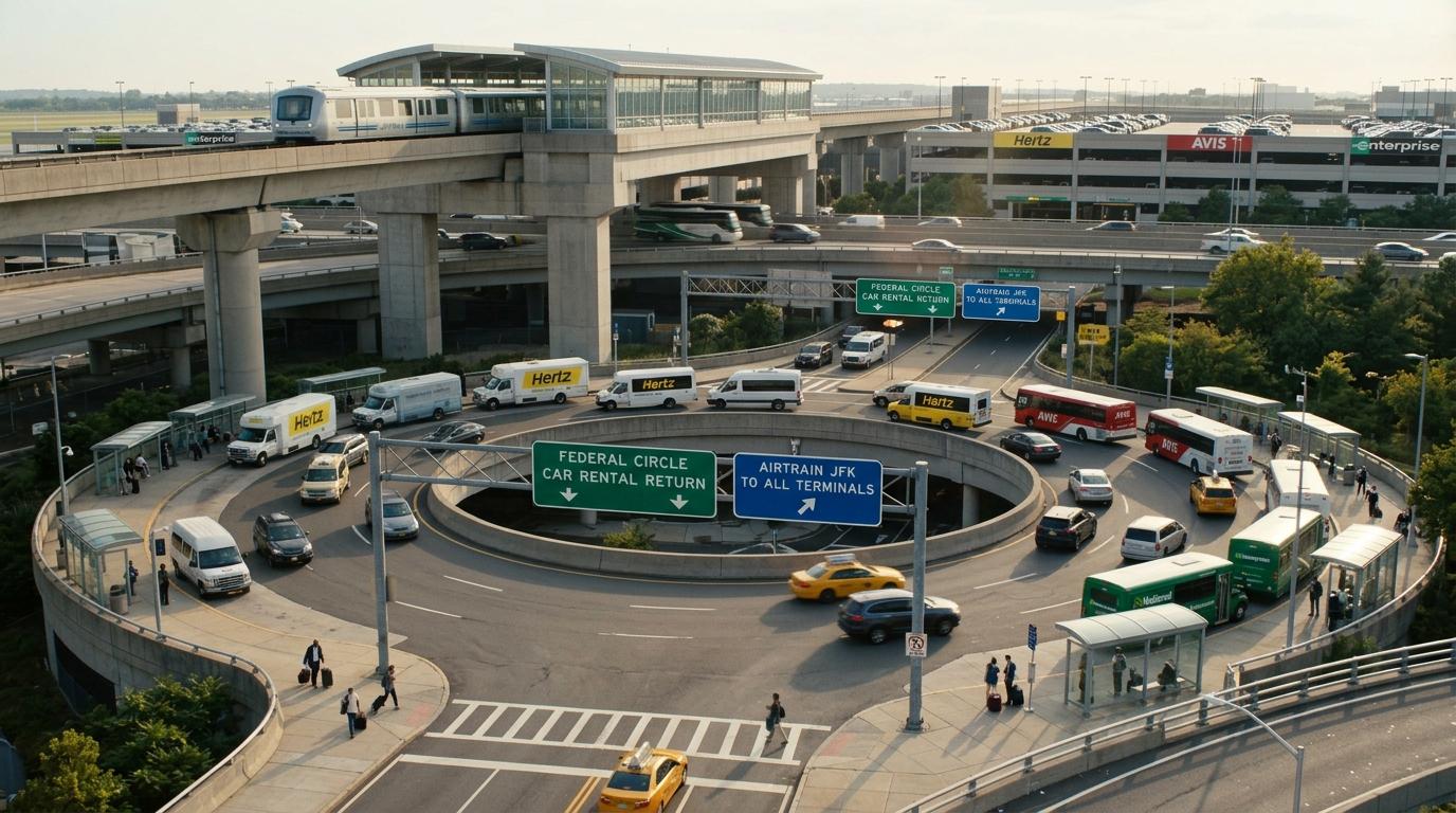 Station Federal Circle JFK : location et navettes d'hôtel