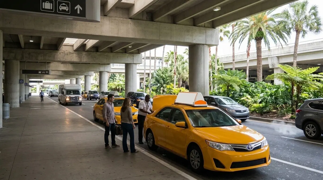 Táxi aeroporto de Orlando, tarifas, pontos e preços fixos