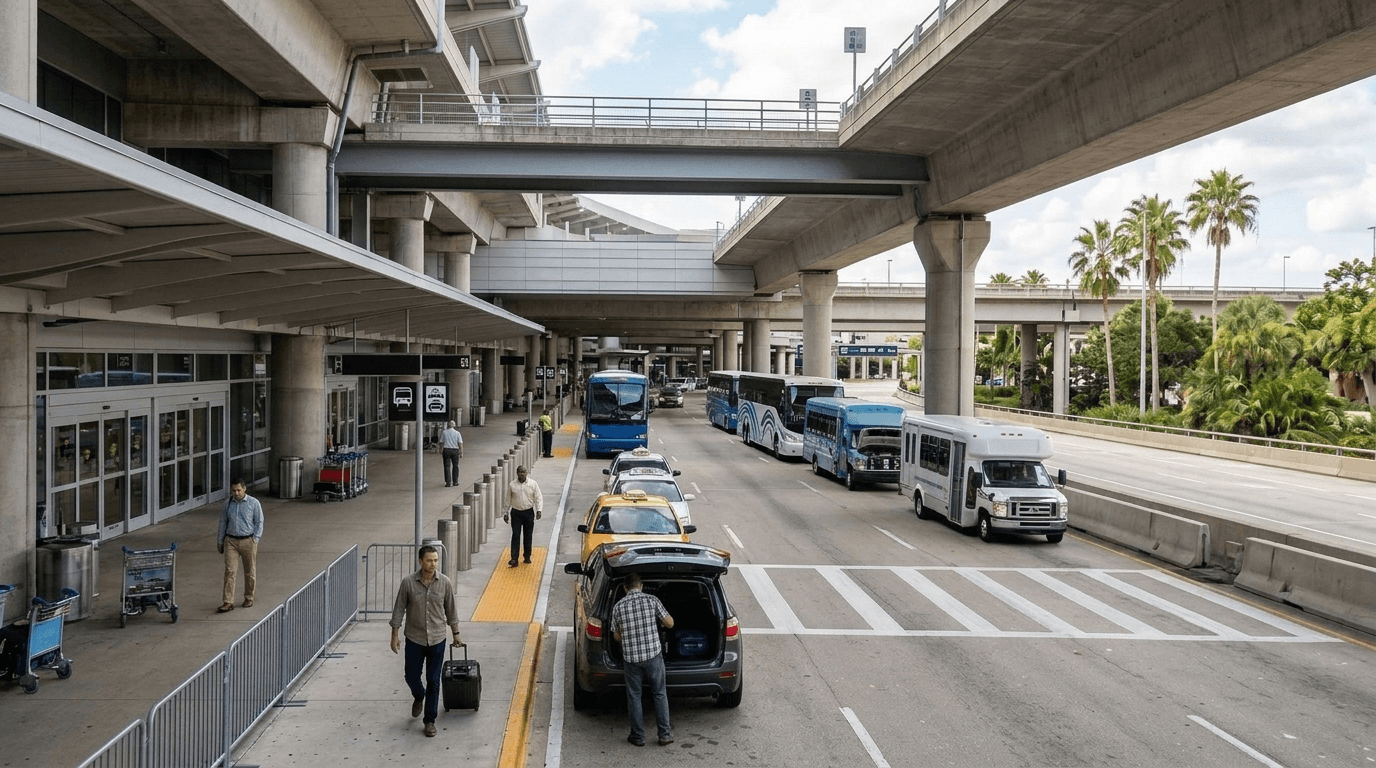 Transporte terrestre aeroporto de Orlando MCO por terminal