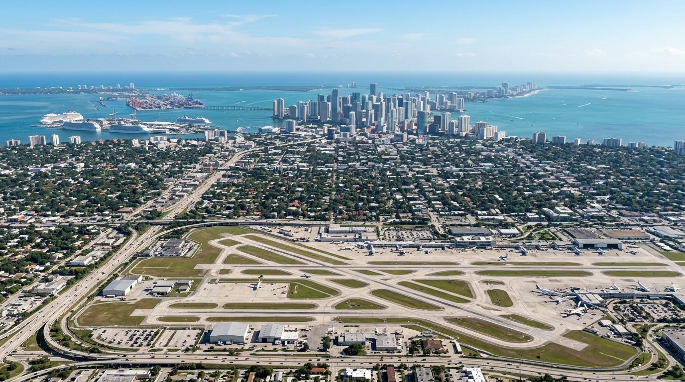 Distance entre l'Aéroport de Miami et le Port de Croisière