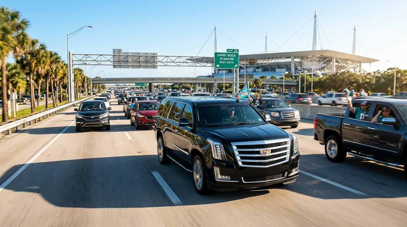 Aeroporto de Miami ao Hard Rock Stadium em Dias de Jogo