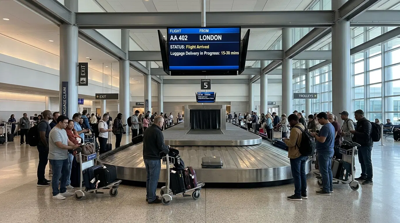Quanto tempo demora para pegar a bagagem no aeroporto?