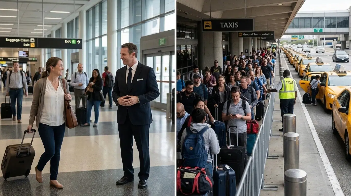 Traslado al aeropuerto vs taxi: ¿cuál es la diferencia?