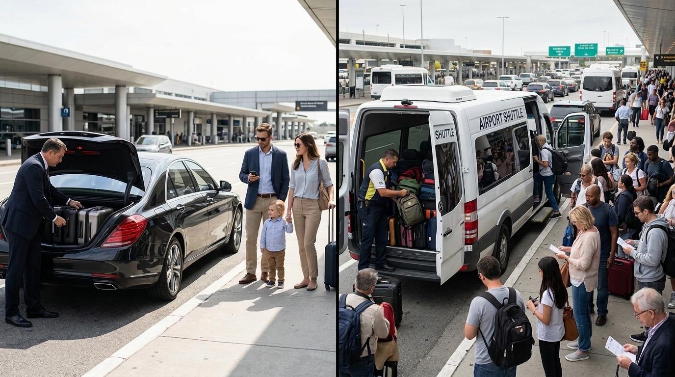 Transfer de aeroporto privativo vs compartilhado: qual é a diferença?